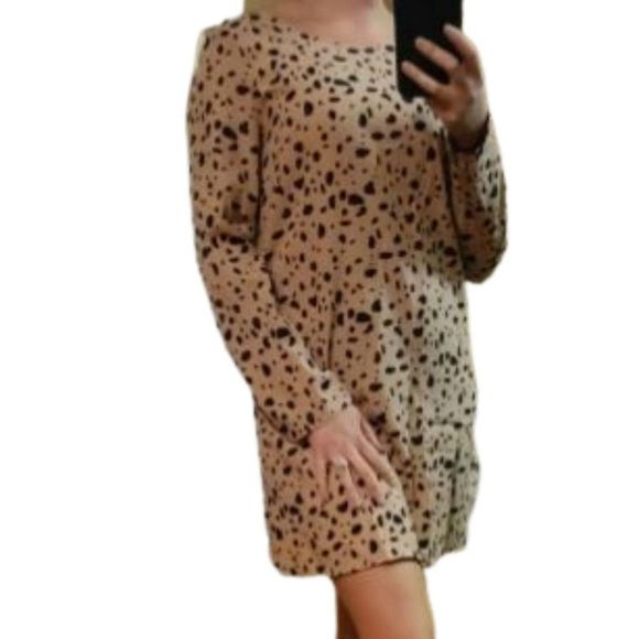 DONATED ❌Cheetah Shift Dress with Bow Tie Back Size small - Picture 4 of 5